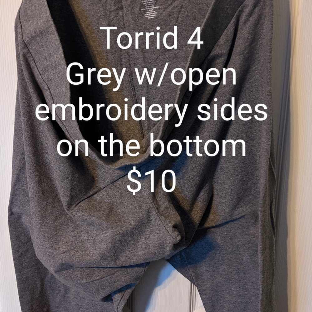 Dark Grey eyelet legging